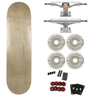 Moose Canadian Maple Skateboard Natural 7.75" with Independent Trucks, Spitfire Wheels