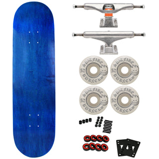 Moose Canadian Maple Skateboard Blue 8.0" with Independent Trucks, Spitfire Wheels