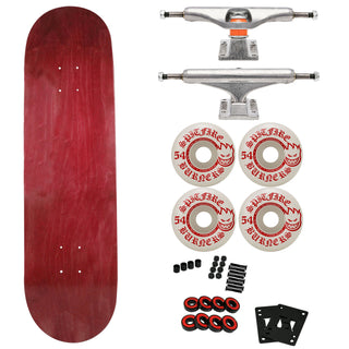 Moose Canadian Maple Skateboard Red 8.5" with Independent Trucks, Spitfire Wheels