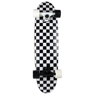 Paradise Skateboard Cruiser Complete Punk Checker Black/White 7.25" x 28.75"