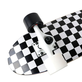 Paradise Skateboard Cruiser Complete Punk Checker Black/White 7.25" x 28.75"