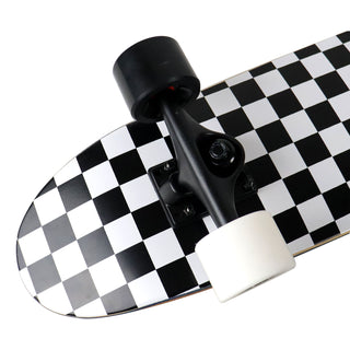 Paradise Skateboard Cruiser Complete Punk Checker Black/White 7.25" x 28.75"