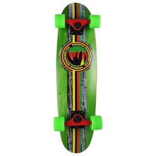Paradise Skateboard Cruiser Complete Rasta Bark Green 7.25" x 28.75"