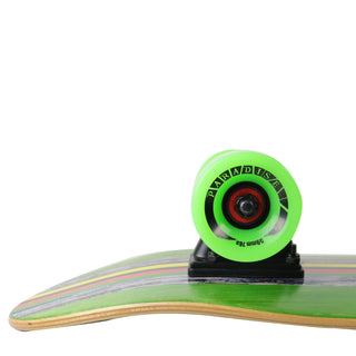 Paradise Skateboard Cruiser Complete Rasta Bark Green 7.25" x 28.75"