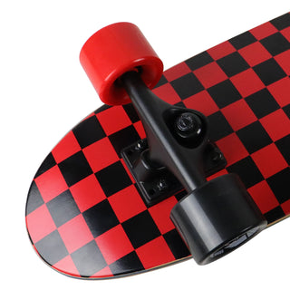 Paradise Skateboard Cruiser Complete Punk Checker Red/Black 7.25" x 28.75"