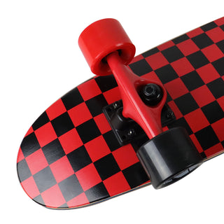 Paradise Skateboard Cruiser Complete Punk Checker Red/Black 7.25" x 28.75"