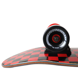 Paradise Skateboard Cruiser Complete Punk Checker Red/Black 7.25" x 28.75"