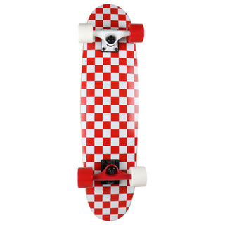 Paradise Skateboard Cruiser Complete Punk Checker Red/White 7.25" x 28.75"