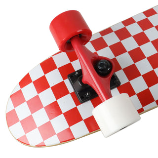Paradise Skateboard Cruiser Complete Punk Checker Red/White 7.25" x 28.75"