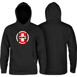Bones Bearings Skateboard Hoody Swiss Circle Pullover Black
