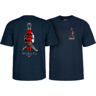 Powell Peralta Skateboard Shirt Bruce Lee Skull and Nunchucks Navy
