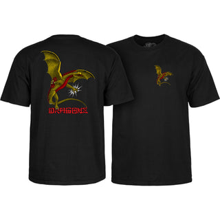 Powell Peralta Skateboard Shirt Dragons Logo Black