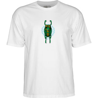 Powell Peralta Skateboard Shirt Mike Vallely Bug White