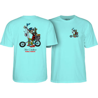 Powell Peralta Skateboard Shirt Steve Caballero Chopper Bike Celadon