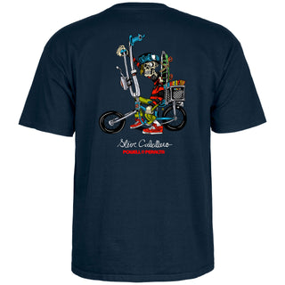 Powell Peralta Skateboard Shirt Steve Caballero Chopper Bike Navy