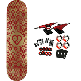 The Heart Supply Skateboard Complete Chris Chann Trinity 8.0" Gold Foil