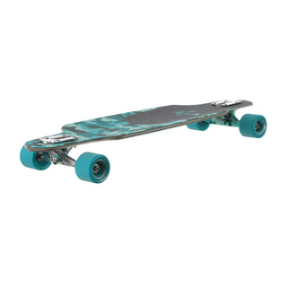 Dusters Longboard Channel Dragonfly Drop Through Camo/Teal 9" x 34"