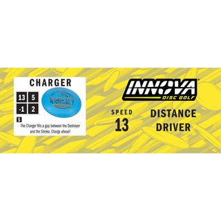 Innova Disc Golf GStar Charger Distance Driver 13/5/-1/2 Mango/Red Shimmer 169 grams