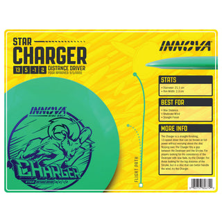 Innova Disc Golf Star Charger All White Bottom Stamp Driver 13/5/-1/2 Wonder Stamp 172 grams