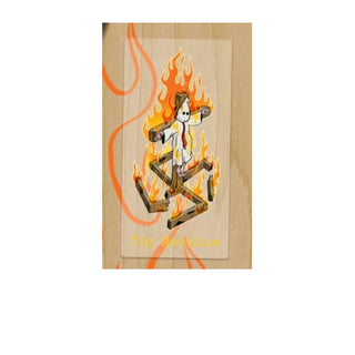 Toy Machine Skateboard Sticker Templeton Charred Cross 3" x 6"