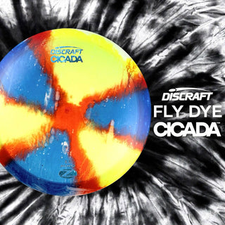 Discraft Disc Golf Z Line Fly Dye Cicada Fairway Driver 7/6/-1/1 Orange Splat/Black Silver 167-169g