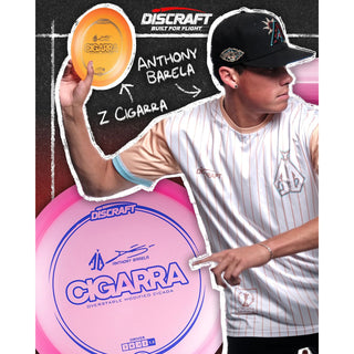 Discraft Disc Golf Anthony Barela Signature Series Z Line Cigarra Driver 7/6/-1/2 White/Slate 167-169g