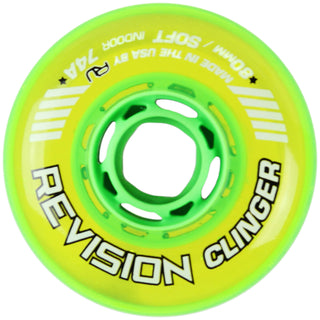 Revision Roller Hockey Wheels - Clinger 72mm 74A Green (Single)