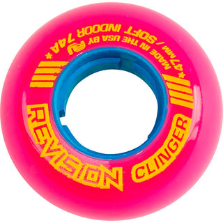 Revision Roller Hockey Wheels Indoor 47mm Clinger Goalie 74A Pink 10-Pack