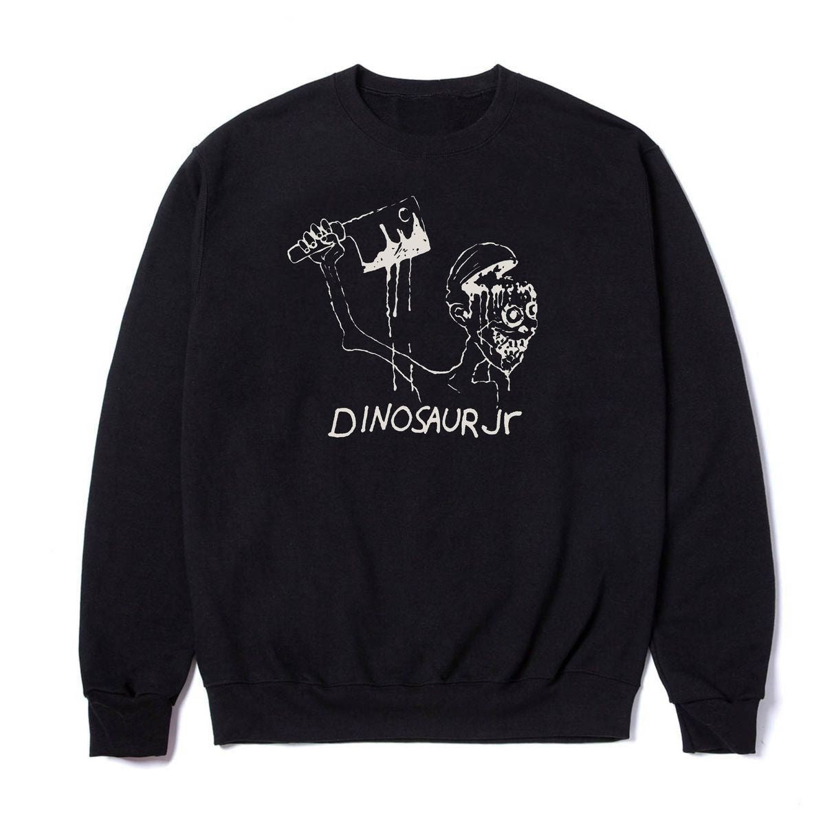 Color Bars X Dinosaur Jr Sweater Start Choppin Crewneck Black