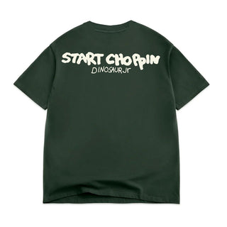 Color Bars X Dinosaur Jr Shirt Start Choppin Forest Green