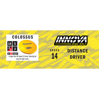 Innova Disc Golf Star Colossus Distance Driver 14/5/-2/3 Blue/Gold Checkers 173 grams