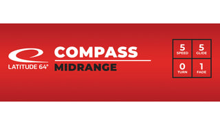 Latitude 64 Disc Golf Gold Ice Compass Midrange 5/5/0/1 Red/Slate 177 grams