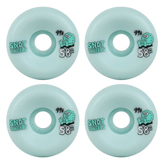 Snot Wheel Co. Skateboard Wheels 58mm Conical Team 99A Teal