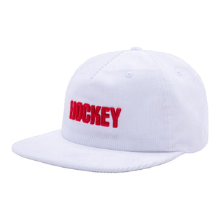 Hockey Hat Corduroy 5-Panel White