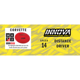 Innova Disc Golf Pro Corvette Distance Driver 14/6/-1/2 Orange/Wonder 166 grams