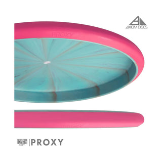 Axiom Disc Golf Cosmic Electron Proxy Soft Putter 3/3/-1/0.5 Purple Peach/Blue Lime 171 grams