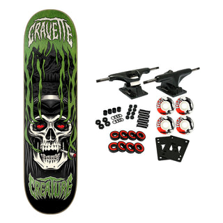 Creature Skateboard Complete Gravette Hippie Skull IV 8.3" x 32.2"
