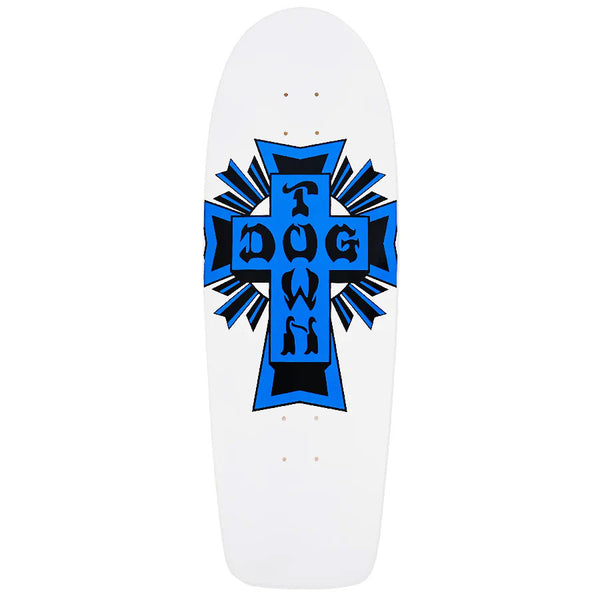 【DOGTOWN Cross Design Deck 10.0】 Dogtown Old School Skateboard Deck Cross Logo 70's Rider White