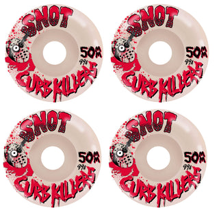 Snot Wheel Co. Skateboard Wheels 50mm Curb Killer Conical 99A Natural
