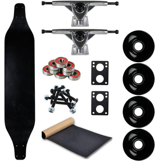 Moose Longboard Complete 8" x 40" Canadian Maple Drop Down Dipped Black