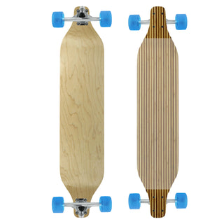 Moose Drop Down 8" x 40" Longboard Zebra Bamboo Complete
