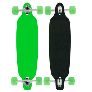 Moose Drop Through 9" x 36" Longboard Neon Green Complete