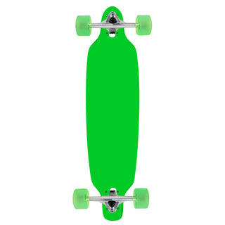 Moose Drop Through 9" x 36" Longboard Neon Green Complete