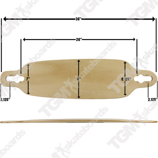 Moose Longboard Complete 9" x 36" Drop Through Green