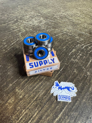 Olympia Supply Skateboard Bearings Silver Grade Six Ball