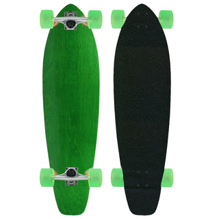 Moose Kicktail 9.75" x 36.5" Longboard Stained Green Complete