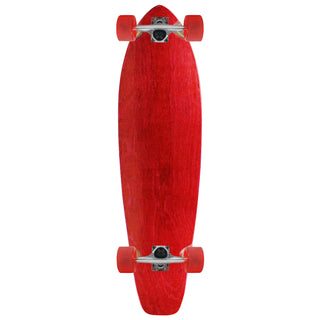 Moose Kicktail 9.75" x 36.5" Longboard Stained Red Complete