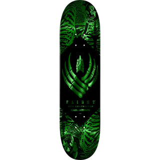 Powell Peralta Skateboard Deck Flight 244 Skeleton Foil Green 8.5" x 32.08"