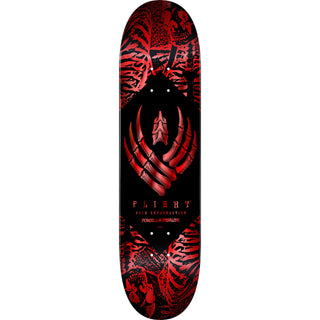 Powell Peralta Skateboard Deck Flight 243W Skeleton Red Foil 8.38" x 32.08"