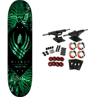Powell Peralta Skateboard Complete Flight 242W Skeleton Teal Foil 8.13" x 31.58"